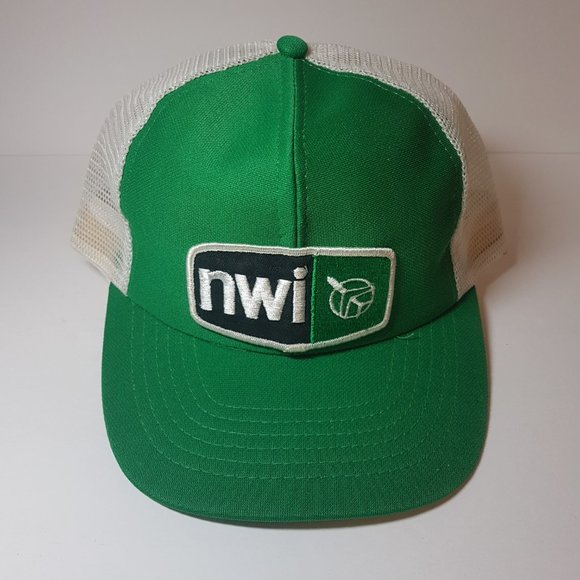 Vintage 80s NWI Hat Snapback Trucker Hat Classic Cap Airline Airplane Aviation - Picture 14 of 16